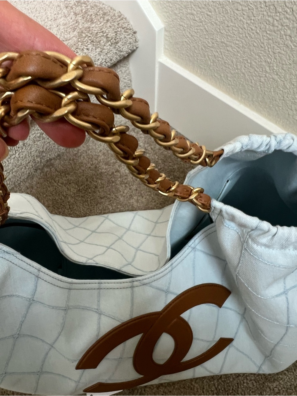 Chanel coco beach denim bag tote 26M - Picture 5 of 5